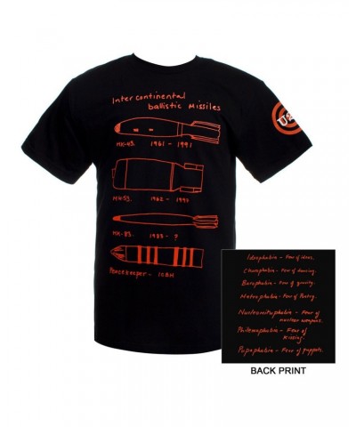 U2 Black Intercontinental Ballistic Missile T-shirt $9.60 Shirts