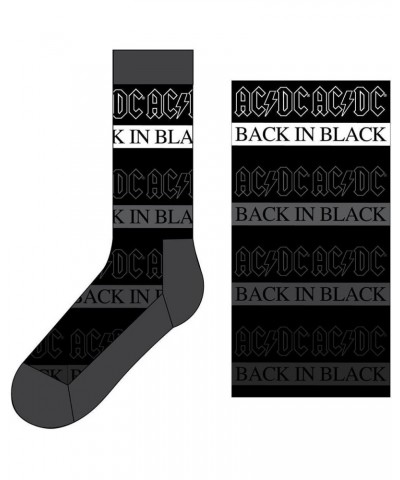 AC/DC Black Socks - Back In Black $3.48 Footware