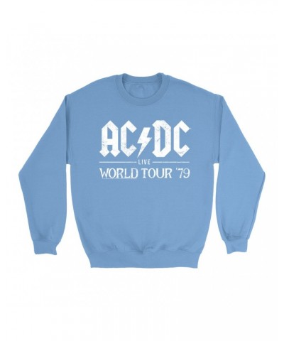 AC/DC Bright Colored Sweatshirt | Live In Concert 1979 Distressed Sweatshirt $13.28 Sweatshirts