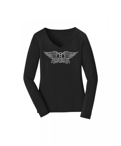 Aerosmith Bling Long Sleeve Fan Favorite V Neck $21.48 Shirts