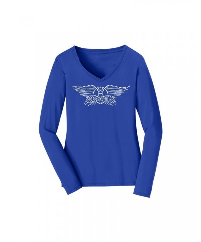 Aerosmith Bling Long Sleeve Fan Favorite V Neck $21.48 Shirts