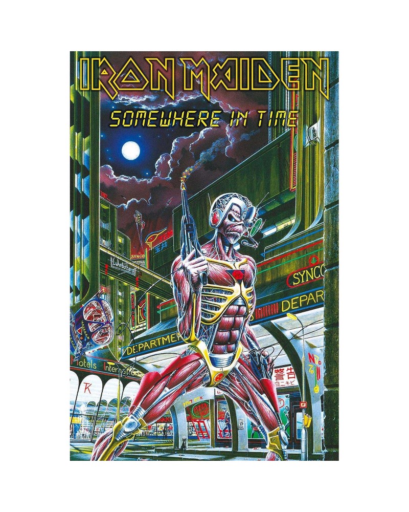 Iron Maiden Textile Poster - Iron Maiden Somewhere In Time (Fáni) $10.93 Decor