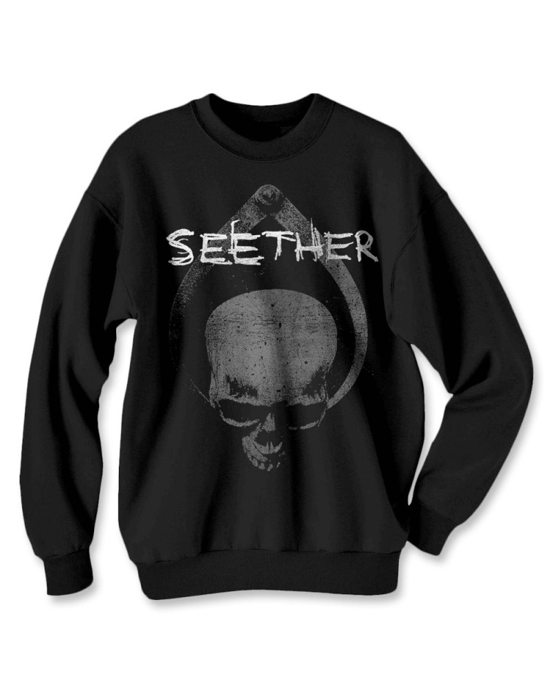 Seether Skull Clamp Crewneck $14.80 Sweatshirts