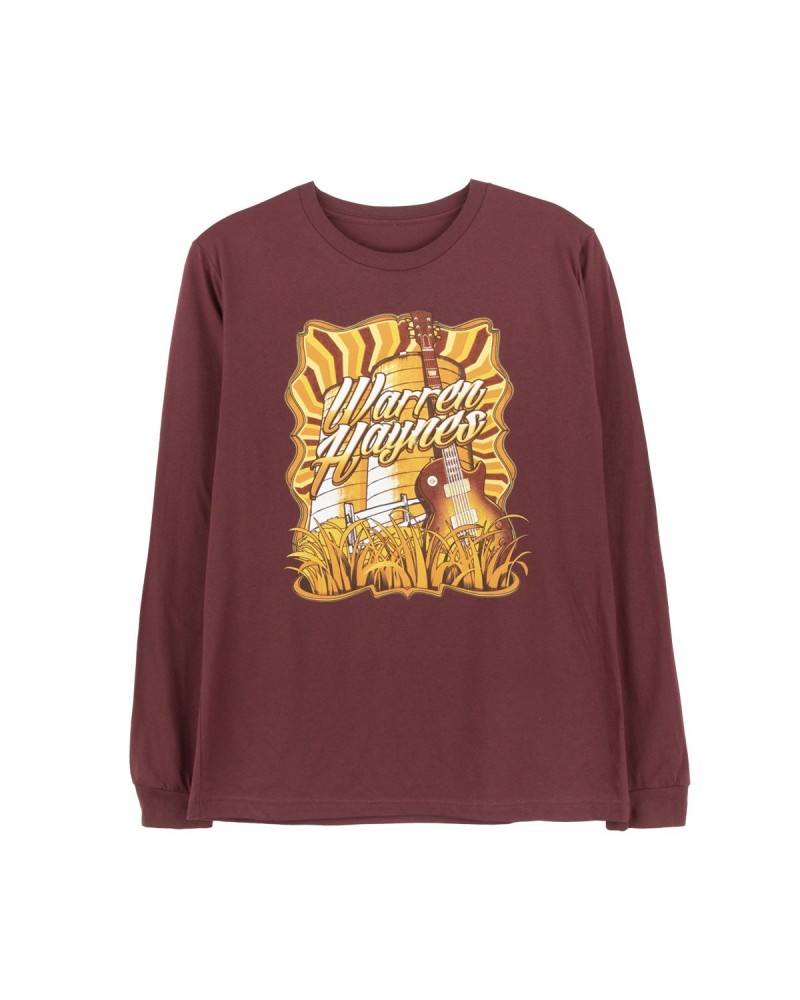 Warren Haynes Faux Tour 2020 Maroon Long-Sleeve T-Shirt $10.50 Shirts