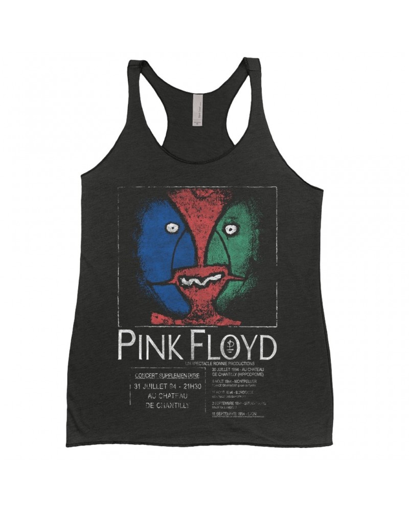 Pink Floyd Ladies' Tank Top | Division Bell France Concert Distressed Shirt $11.00 Shirts