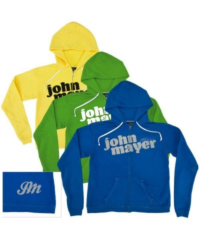 John Mayer Midweight Custom JM Zip Hoodie $31.28 Sweatshirts