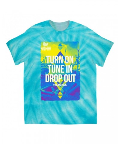 Woodstock T-Shirt | Turn On Tune In Drop Out Design Tie Dye Shirt $13.48 Shirts