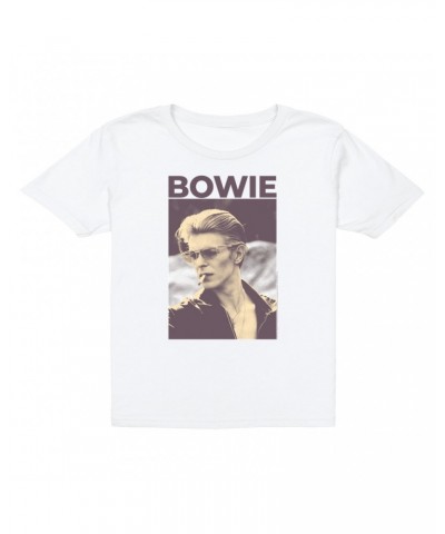 David Bowie Kids T-Shirt | The Man Who Fell To Earth Sepia Photo Kids T-Shirt $11.48 Kids