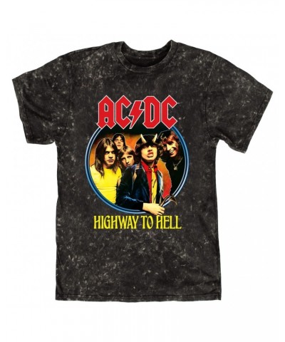 AC/DC T-shirt | Highway To Hell Group Design Mineral Wash Shirt $10.48 Shirts