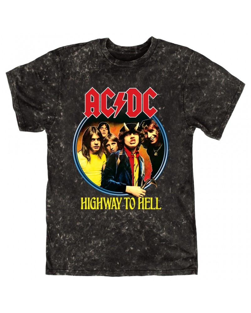 AC/DC T-shirt | Highway To Hell Group Design Mineral Wash Shirt $10.48 Shirts