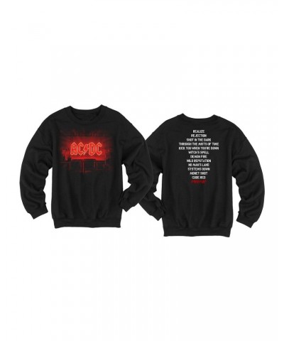 AC/DC POWER UP Logo Silhouette Crewneck Sweatshirt $22.50 Sweatshirts