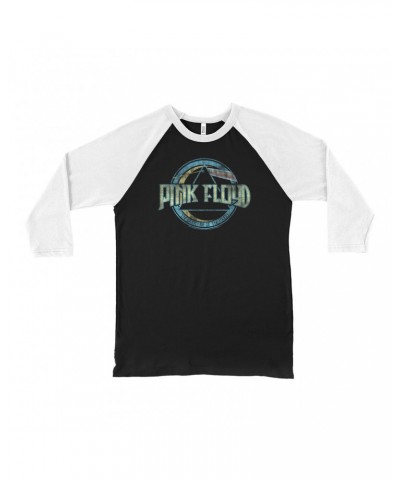 Pink Floyd 3/4 Sleeve Baseball Tee | The Dark Side Of The Moon Pastel Design Shirt $9.88 Shirts