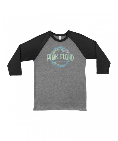 Pink Floyd 3/4 Sleeve Baseball Tee | The Dark Side Of The Moon Pastel Design Shirt $9.88 Shirts