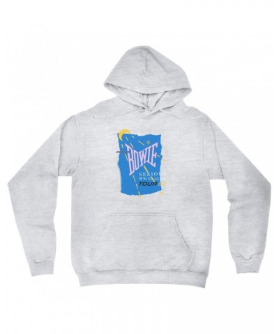 David Bowie Hoodie | Serious Moonlight 1983 Tour Hoodie $15.98 Sweatshirts