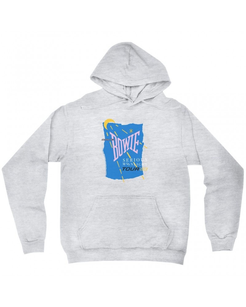 David Bowie Hoodie | Serious Moonlight 1983 Tour Hoodie $15.98 Sweatshirts