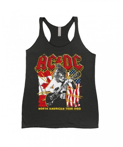 AC/DC Ladies' Tank Top | North American Tour 1980 Distressed Shirt $10.13 Shirts