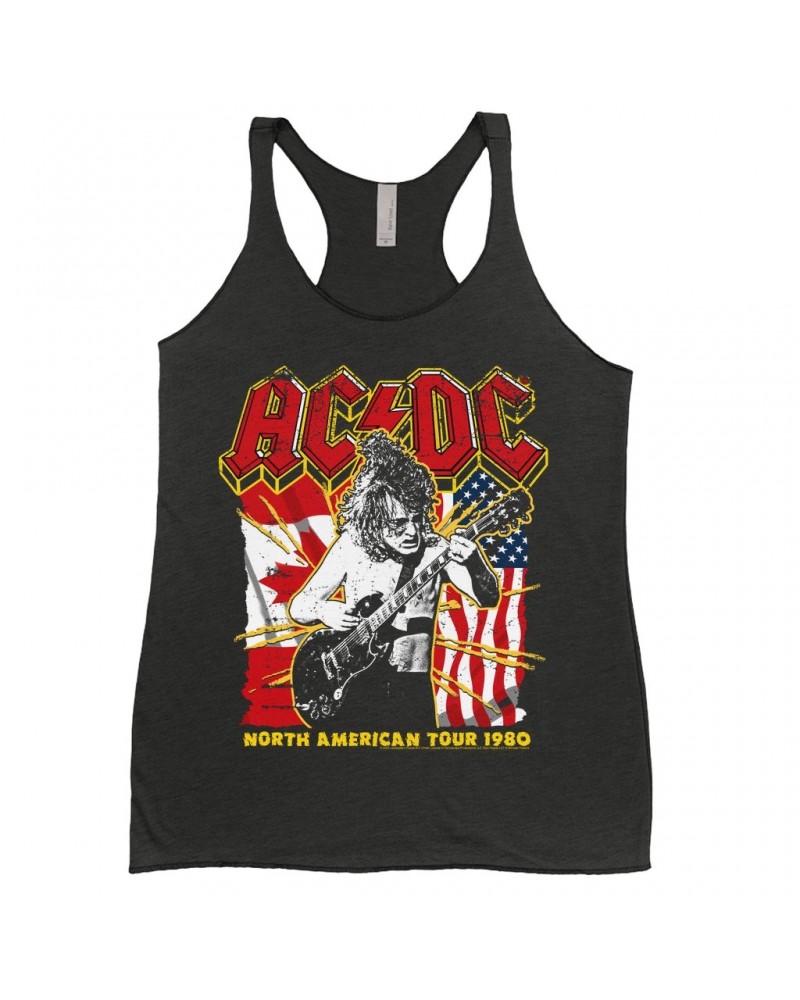 AC/DC Ladies' Tank Top | North American Tour 1980 Distressed Shirt $10.13 Shirts