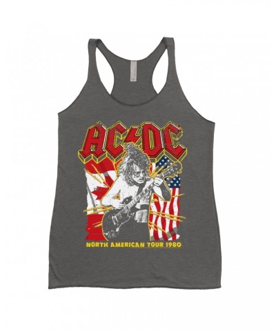 AC/DC Ladies' Tank Top | North American Tour 1980 Distressed Shirt $10.13 Shirts