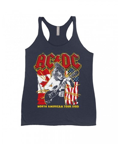 AC/DC Ladies' Tank Top | North American Tour 1980 Distressed Shirt $10.13 Shirts