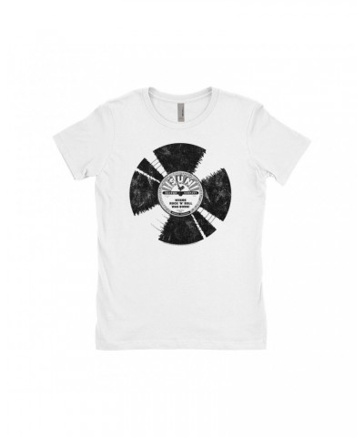 Sun Records Ladies' Boyfriend T-Shirt | Where Rock N' Roll Was Born Record Distressed Shirt $11.23 Shirts