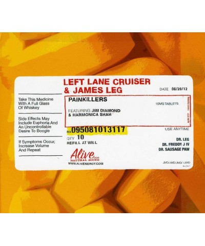 Left Lane Cruiser & James Leg PAINKILLERS CD $5.44 CD