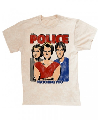 The Police T-shirt | Watching You Single Distressed Mineral Wash Shirt $12.88 Shirts