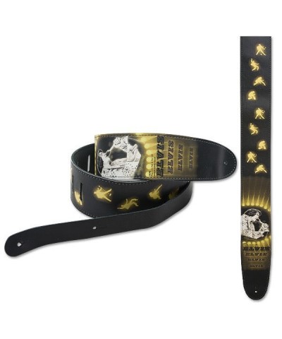 Elvis Presley Jumpsuit Sunburst 2.5" Leather Guitar Strap $11.25 Instruments