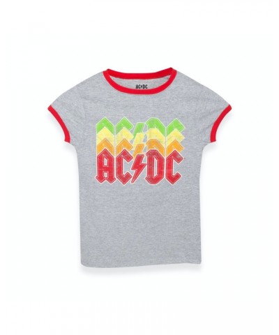 AC/DC Multi Color Logo Red Ringer Kids T-Shirt $2.20 Kids