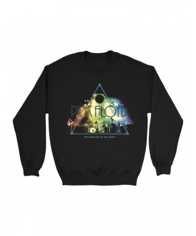 Pink Floyd Sweatshirt | Live Show Dark Side Of The Moon Photo Rainbow Design Sweatshirt $13.28 Sweatshirts