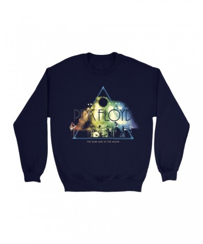 Pink Floyd Sweatshirt | Live Show Dark Side Of The Moon Photo Rainbow Design Sweatshirt $13.28 Sweatshirts