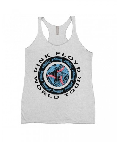 Pink Floyd Ladies' Tank Top | World Tour 1987 Circular Logo Shirt $14.19 Shirts