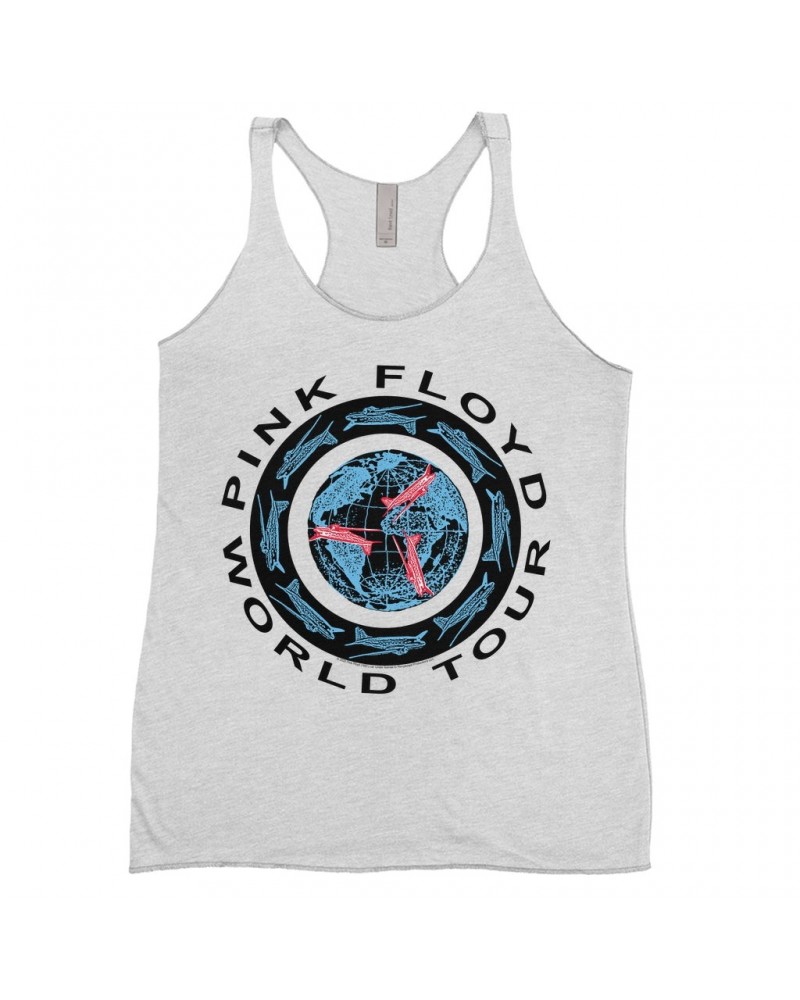 Pink Floyd Ladies' Tank Top | World Tour 1987 Circular Logo Shirt $14.19 Shirts