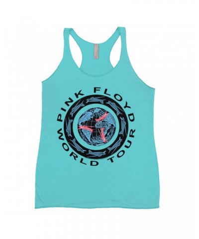 Pink Floyd Ladies' Tank Top | World Tour 1987 Circular Logo Shirt $14.19 Shirts