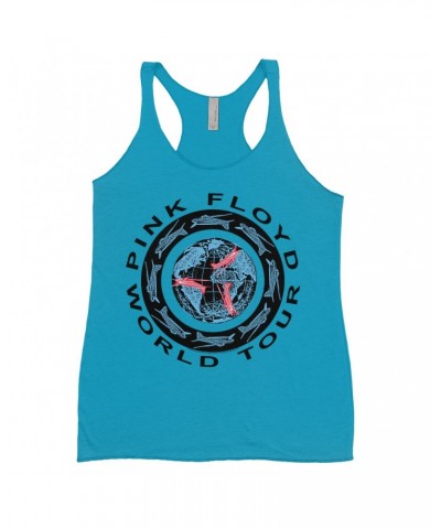 Pink Floyd Ladies' Tank Top | World Tour 1987 Circular Logo Shirt $14.19 Shirts