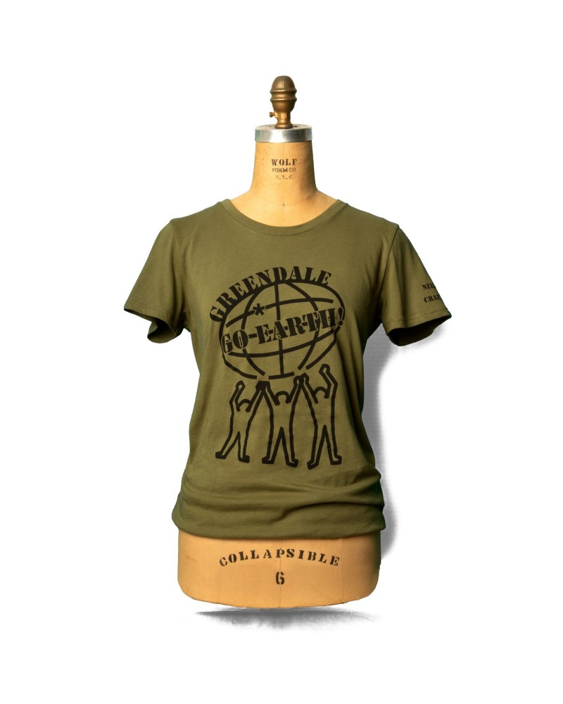 Neil Young Soft Organic GO Earth NYCH Women's Green T-Shirt $11.55 Shirts