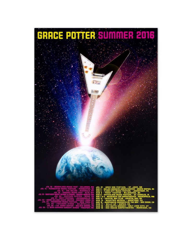 Grace Potter & The Nocturnals Summer Tour 2016 Poster $1.25 Decor