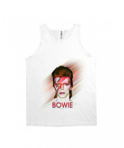 David Bowie Unisex Tank Top | Flash Frame Colorful Bowie Image Shirt $11.48 Shirts