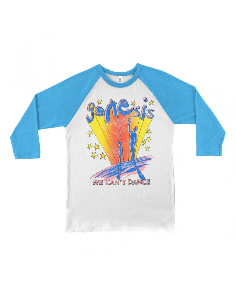 Genesis 3/4 Sleeve Baseball Tee | We Can't Dance Colorful Sketch Distressed Shirt $11.38 Shirts