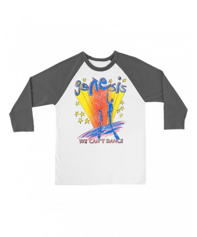 Genesis 3/4 Sleeve Baseball Tee | We Can't Dance Colorful Sketch Distressed Shirt $11.38 Shirts