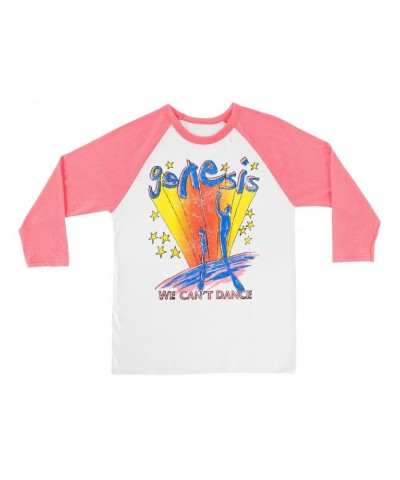 Genesis 3/4 Sleeve Baseball Tee | We Can't Dance Colorful Sketch Distressed Shirt $11.38 Shirts