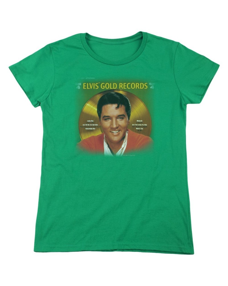 Elvis Presley Women's Shirt | GOLD RECORDS Ladies Tee $6.80 Shirts