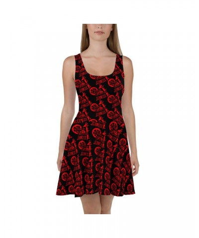 Steam Powered Giraffe Black with Red SPG Logo Skater Dress $22.05 Dresses