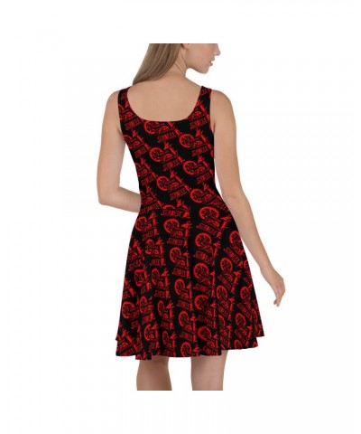 Steam Powered Giraffe Black with Red SPG Logo Skater Dress $22.05 Dresses