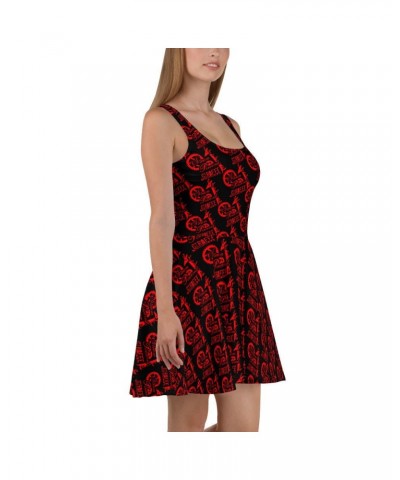 Steam Powered Giraffe Black with Red SPG Logo Skater Dress $22.05 Dresses