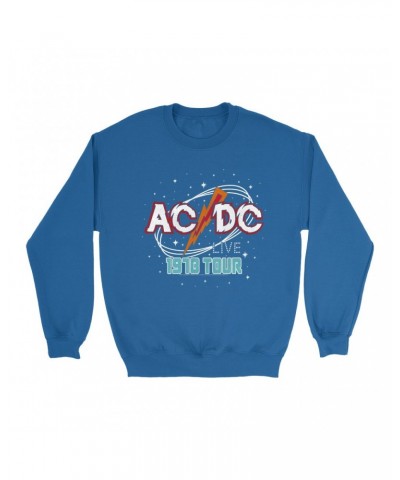 AC/DC Sweatshirt | Red Universe 1978 Tour Design Sweatshirt $15.38 Sweatshirts