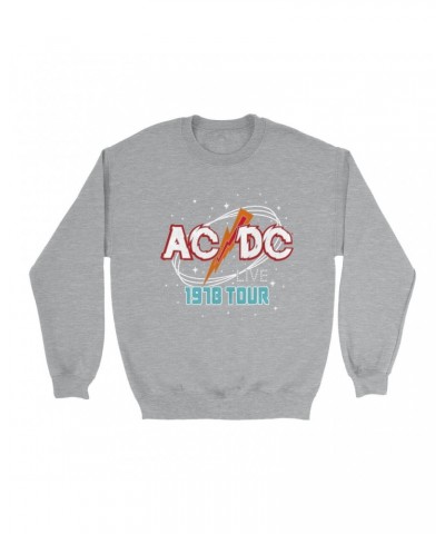 AC/DC Sweatshirt | Red Universe 1978 Tour Design Sweatshirt $15.38 Sweatshirts