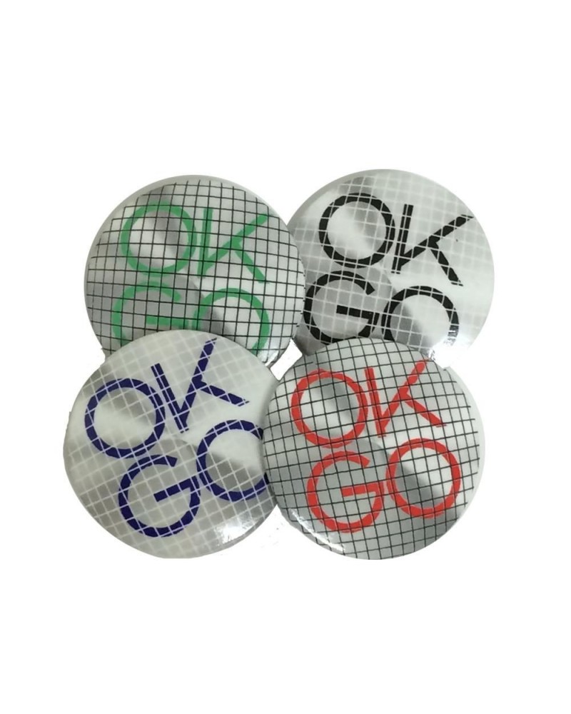 OK Go Crosshatch Logo Button $2.00 Accessories