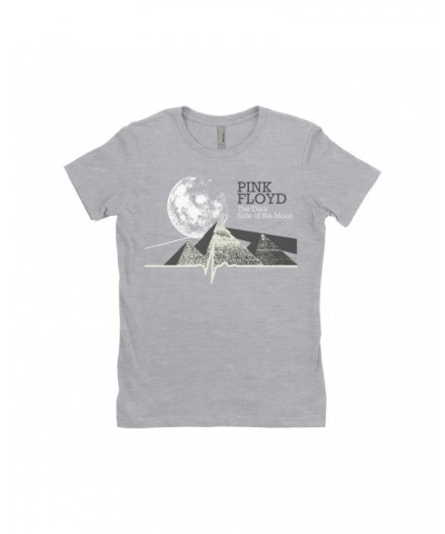 Pink Floyd Ladies' Boyfriend T-Shirt | Moon Over Pyramids Design Shirt $8.48 Shirts