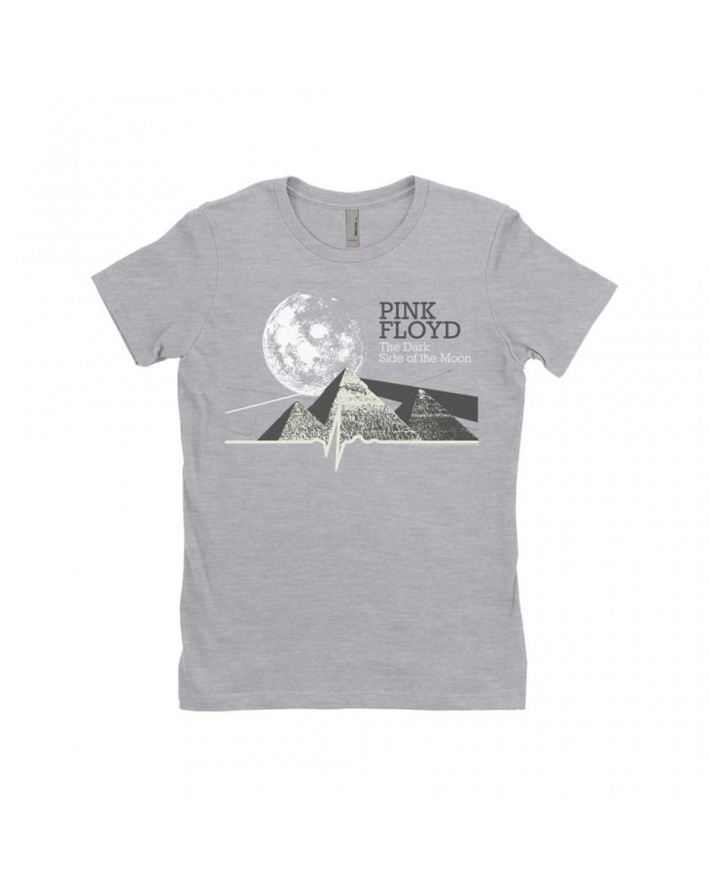 Pink Floyd Ladies' Boyfriend T-Shirt | Moon Over Pyramids Design Shirt $8.48 Shirts