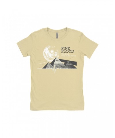 Pink Floyd Ladies' Boyfriend T-Shirt | Moon Over Pyramids Design Shirt $8.48 Shirts